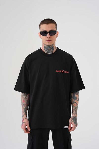Machinist Ανδρικό μπλουζάκι Mchnst Love Printed Oversize Μαύρο T-Shirt