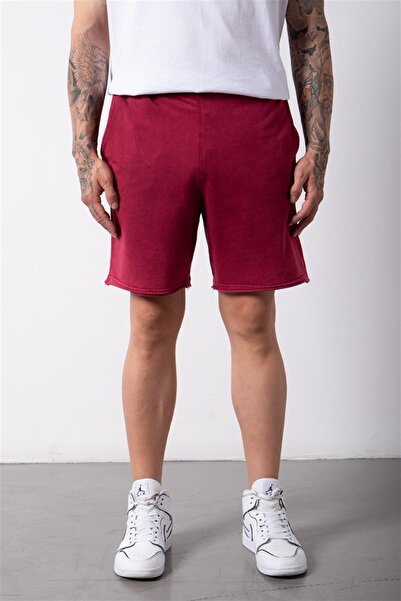 Machinist Ανδρικό πλυμένο Basic Cherry σορτς