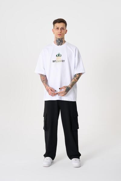 Machinist Ανδρικό λευκό μπλουζάκι Herb Machinist Oversize