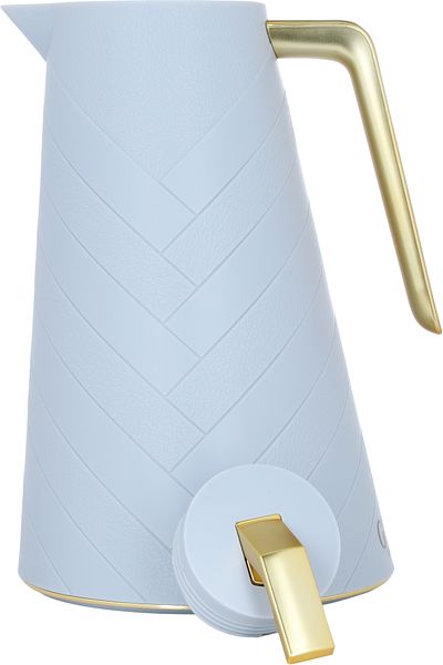 Alsaif Gallery Glory Pro Thermos Light Gray Golden Handle 1.5 Liter