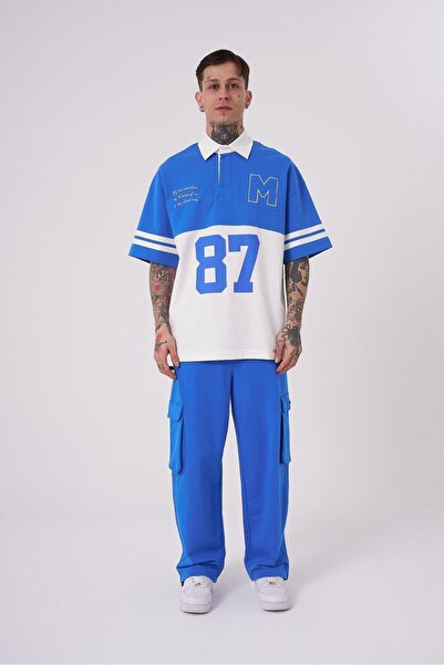 Machinist Чоловіча 87-штучна футболка з поло-комірцем, світло-синя