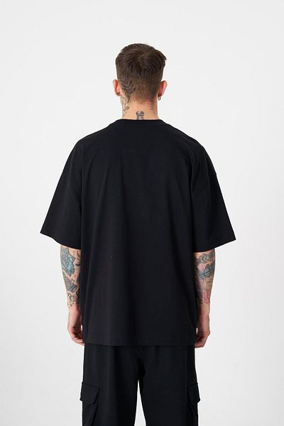 Machinist Men's Pikachu Printed Oversize Black T-Shirt