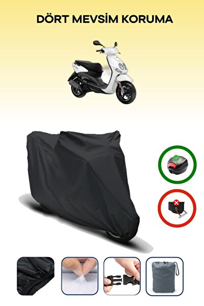 Breen Yamaha Neos Black Motorcycle Tarpaulin Rear Bag Compatible