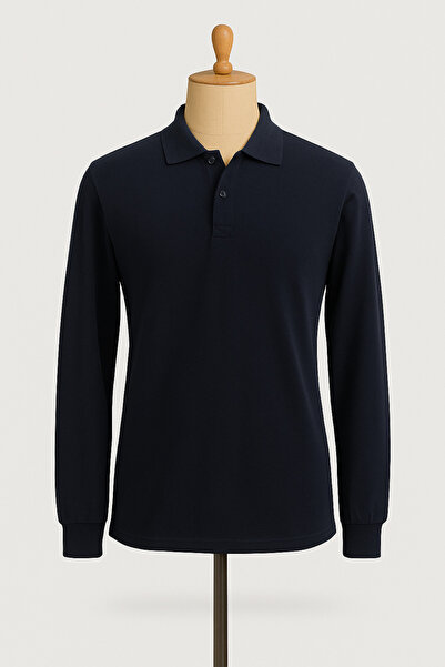 MODA Unisex majica za odrasle sa dugim rukavima Jednobojno Basic Polo izgleda...