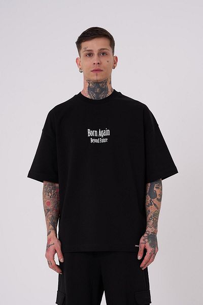 Machinist Ανδρικό μπλουζάκι Beyond Future Printed Oversize Μαύρο T-Shirt