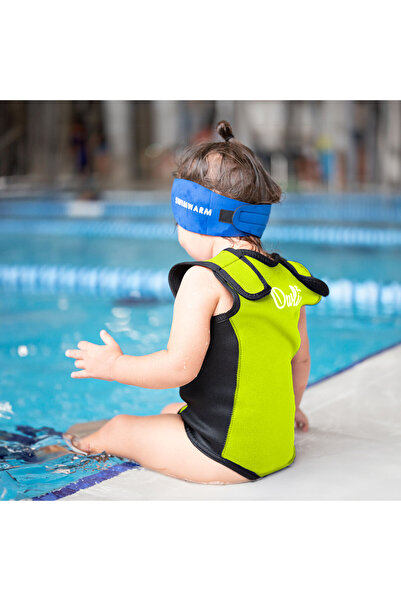 Owli Swimwarm Üşütmeyen Bebek Mayosu Neon Sarı - Siyah