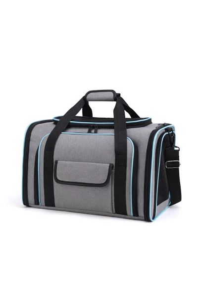 Manolex Foldable and Expandable Cat and Dog Carrier Bag with 4 Side Extensions