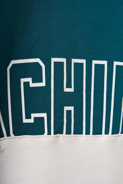 Machinist Men's 87 Pieced Polo Collar Petrol Green T-Shirt