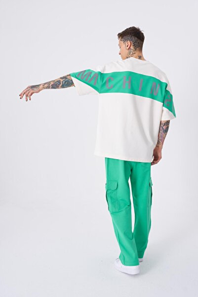 Machinist Ανδρικό T-Shirt Ecru Green - Machinist Reflector Printed