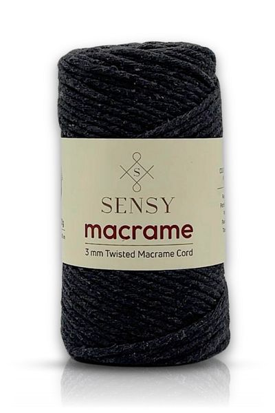SENSY Frânghie Premium Taranan Macrame Macrame Hobby Gri închis
