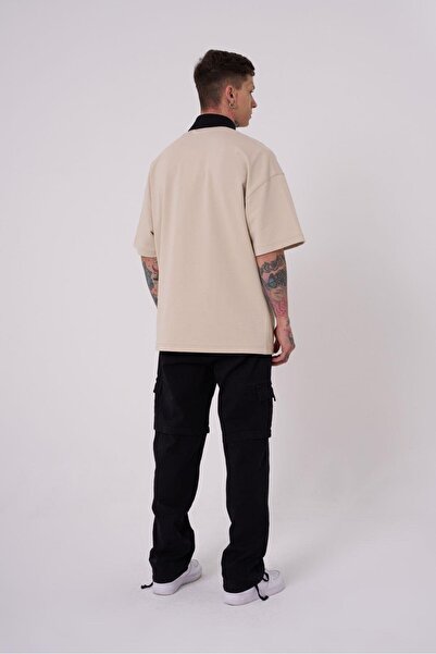 Machinist Ανδρικό μπλουζάκι World Star Polo με λαιμόκοψη ανοιχτό μπεζ