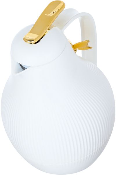 Alsaif Gallery Dora White Golden Butterfly Thermos 1 Liter