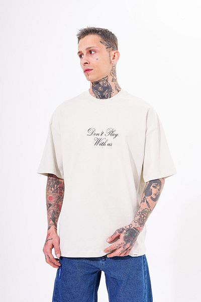 Machinist Ανδρικό μπλουζάκι Oversize Grey - Don't Play With Printed