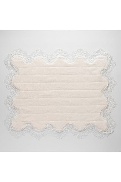 Gül Güler Lace Foot Towel Pearl