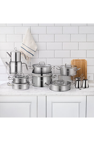 Aryıldız Vogue 20 Piece Glass Cover Ideal Steel Dowry Set