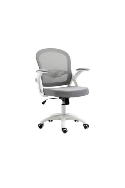 Generic Swivel Office Chair, Adjustable Low Back Mesh Chair with Foldable Armrests and Comfortable Lumbar Su