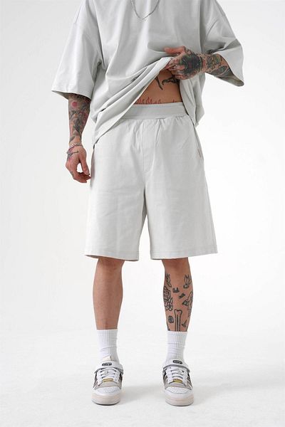 Machinist Men's Premium Basic Cotton Gray Shorts