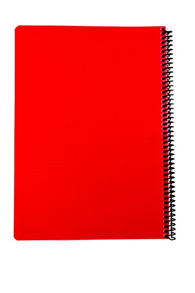 Mynote Flex A4 72 Sheets Checkered Spiral Plastic Cover Notebook Pastel Red
