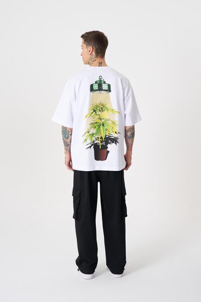 Machinist Ανδρικό λευκό μπλουζάκι Herb Machinist Oversize