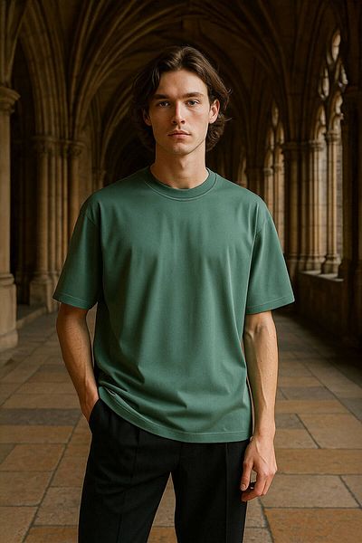MARKAPIA Ανδρικό μπλουζάκι Crew Neck Oversize 100% βαμβάκι