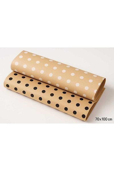 HDF PAZARLAMA 10 Pieces Point Patterned 50*70 Gift Wrapping Paper