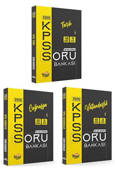 Yeni Trend Yayınları 2026 Kpss Lisans: Genel Kültür Soru Bankası 3 Lü Set (qr...