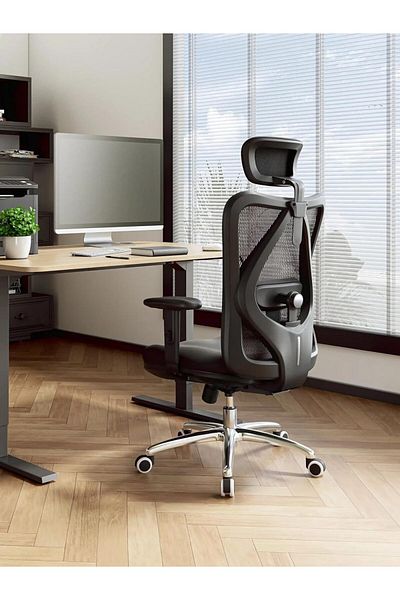 SIHOO M18 Gaming Office Chair Ergonomic Desk Chair Breathable Mesh Design Adjustable Headrest Black