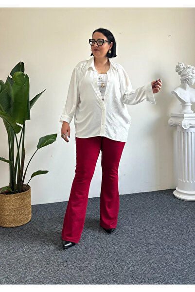 Vio Moda Büyük Beden Zr Crepe Lycra Spanish Trousers