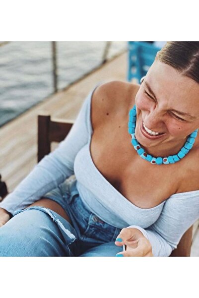 Brillo Serenay Cam Bodrum Boncuk Kolye