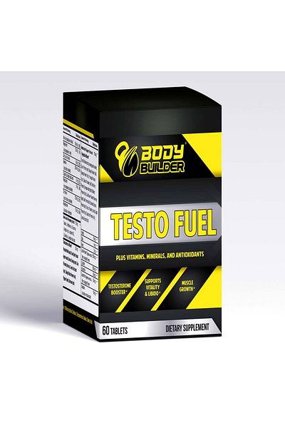 Body Builder Testo Fuel, 60 Tablets, Testosterone Booster, Supports Vitality & Libido