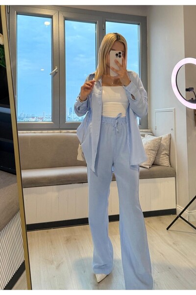 GB MÜSLİN TAKIM BEBE MAVİSİ