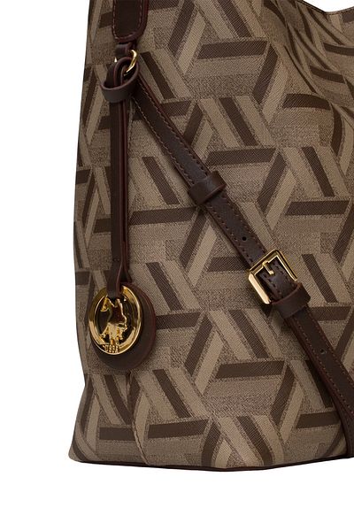 U.S. Polo Assn. Geantă de umăr maro pentru femei Us25508