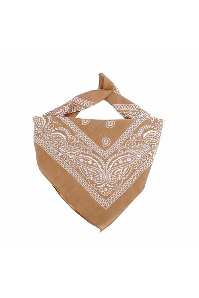 Goldmine Unisex Ethnic μοτίβο 100% βαμβακερό μπαντάνα μπεζ