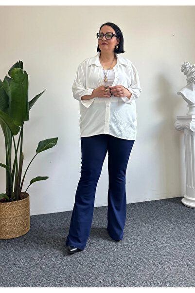 Vio Moda Büyük Beden Zr Crepe Lycra Spanish Trousers