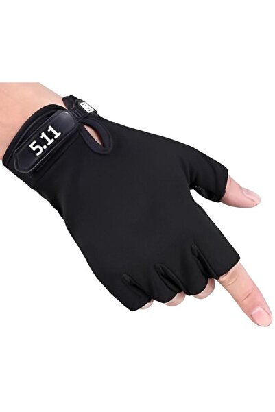 SINGLE SWORD Yarım Parmak Taktik Eldiven & Asker Polis Dağcı Avcı Sporcu Eldiveni SİYAH//153.03.054.