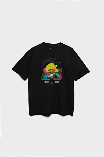 Kids Speedy Gonzales Printed Unisex Black Kids T-Shirt