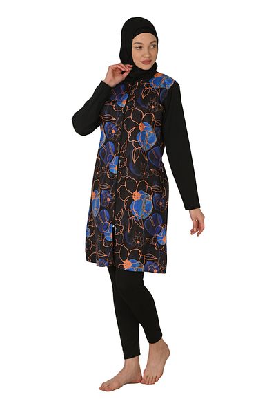 Fantasy Hijab Swimsuit - Full Covered, Parachute Fabric, Model 3440