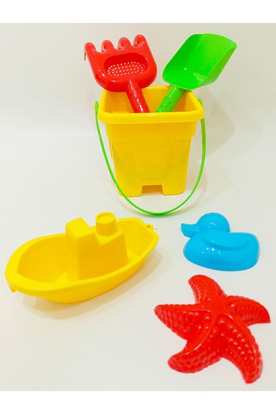 a v d a Ship Sand Bucket Shovel Rake 2 Pieces Sand Mold Castle Bucket Set Beach Set