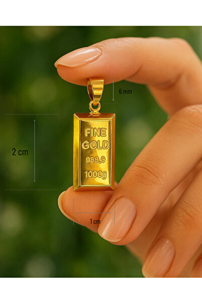 kuyumcu nurettin 2.20 gr (GRAM) Külçe Kolye Ucu 14 Ayar Altın