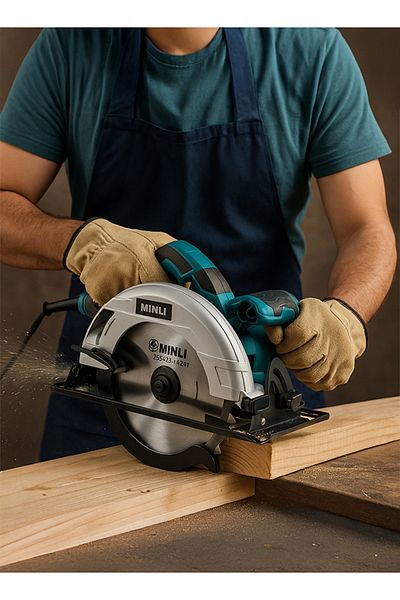 MINLI Circular Saw 235mm – Heavy-duty Electric Wood & Metal Cutter With Adjustable Depth