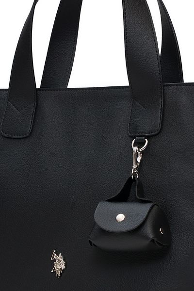 U.S. Polo Assn. Geantă neagră de umăr pentru femei Us25598