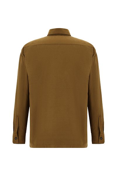 Abdullah Kiğılı Long Sleeve Oversize Suede Shirt