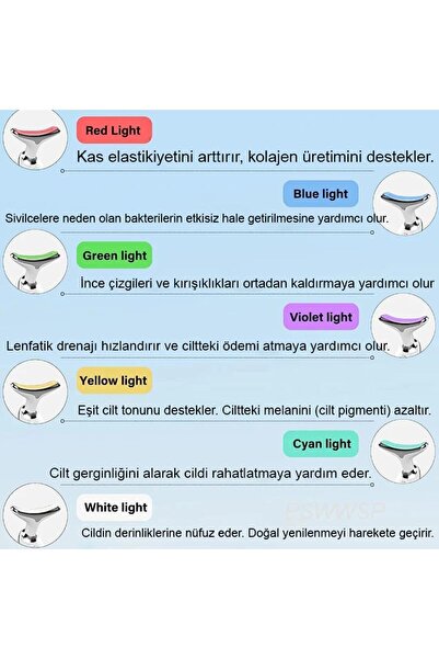 Genel Markalar Kırışıklık Karşıtı Güzellik Cihazı Sıcak Kompres Işık Terapisi Ems Yüz Masajı Boyun Kaldırma