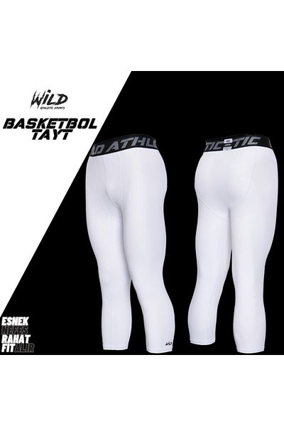Wild Athletic Sports Μπάσκετ Λευκό Αθλητικό Καλσόν 3/4