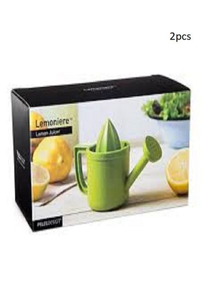 Generic Original Watering Can Squeezer, Green Plastic Squeezer with Pourer for Lemon or Citrus Juice with Flip Lid