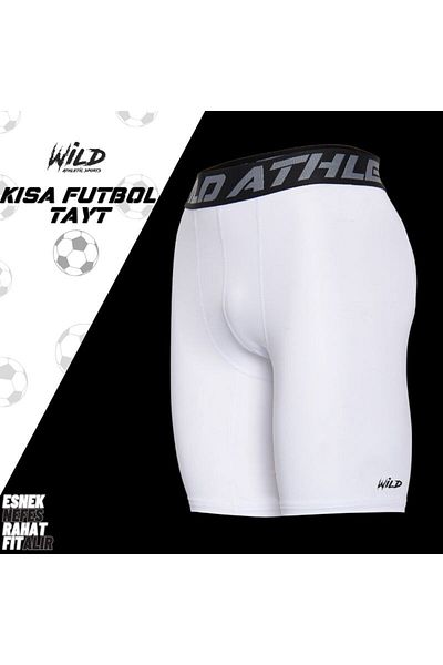 Wild Athletic Sports Λευκό αθλητικό κολάν ποδοσφαίρου Short Pro Laptop