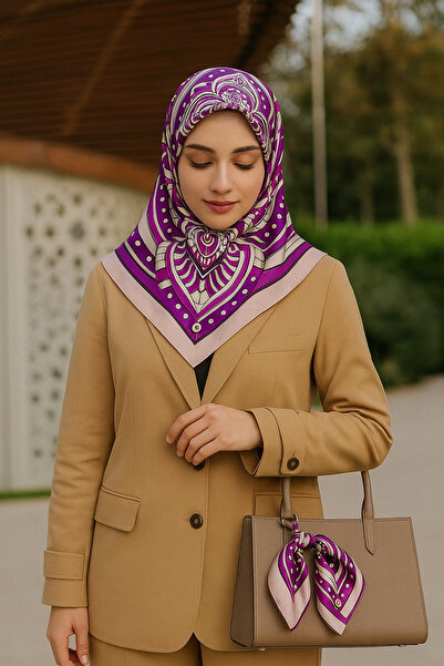 VİZYON Women's 100% Twill Silk Scarf