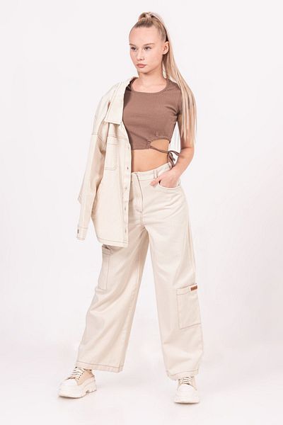 HAUSEkids 8-14 Years Las Vegas Simple Girl's 3-Piece Suit -Cream-