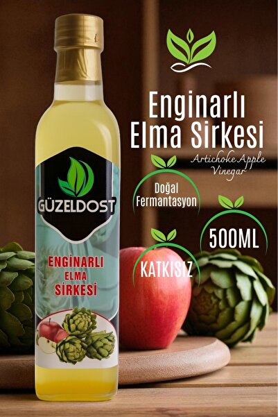 Güzeldost Enginarlı Elma Sirkesi 500 ml (DOĞAL FERMENTE)