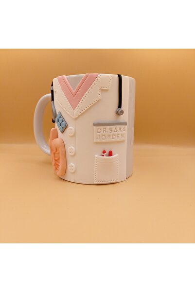 kuphane 3D Embossed Doctor Gift Mug Cup, Handmade Special Design Chest Diseases Doctor Gift